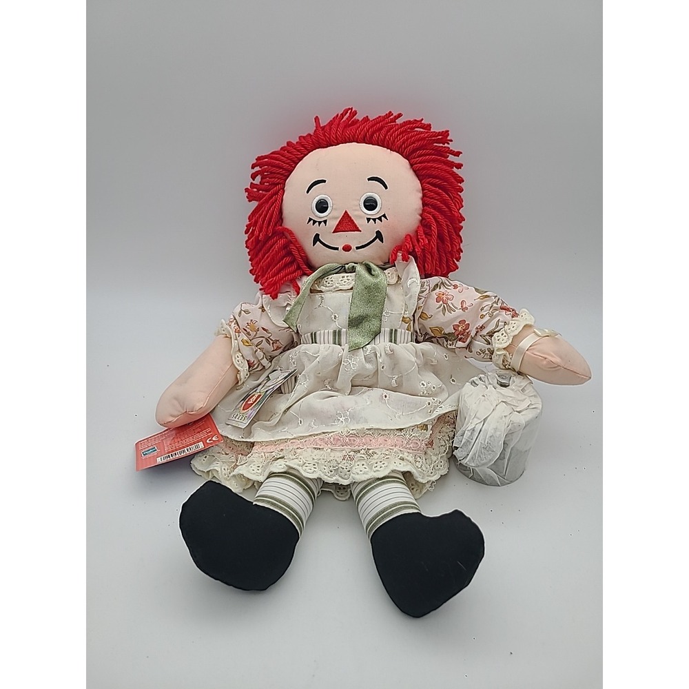 2002 Raggedy Ann Springtime Doll Straw Hat Watering Can Applause 15" Seeds Tags